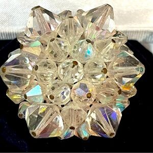 Vintage Aurora Borealis Bead Brooch